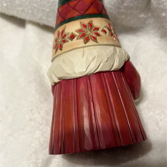 Jim Shore 2021 Christmas Gnome holding Wreath Figurine 6009182 Enesco 7" - Picture 11 of 12